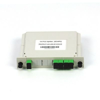 1x4 SC/APC Single Mode G657A1 LGX Cassette Type Fiber Optic PLC Splitter in FTTx