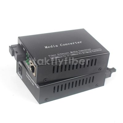 10KM To 120KM 10/100M SC Single Fiber Media Converter For Ethernet Network
